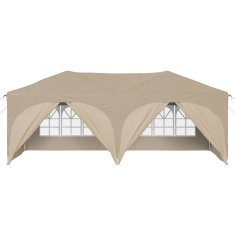 Vidaxl Zložljivi šotor za zabave 574 x 289 x 245 cm Krem