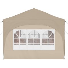 Vidaxl Zložljivi šotor za zabave 574 x 289 x 245 cm Krem