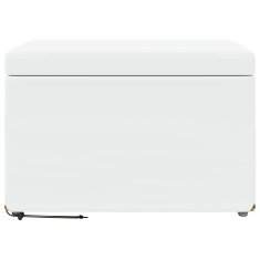 Vidaxl Stolica Bela 61 x 41 x 40 cm Umetno Usnje in Umetno Leseno