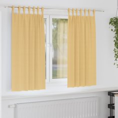 Vidaxl Zavese za zatemnitev z obroči 2 szt. Bež 175 x 140 cm Poliester