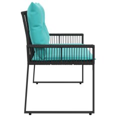 Vidaxl Zunanja klop 2 -Seater 4 kos 110 x 59 x 82 cm poli ratan