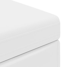 Vidaxl Stolica Bela 101 x 41 x 40 cm Umetno Usnje in Umetno Leseno