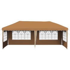 Vidaxl Zložljivi šotor za zabave 574 x 289 x 245 cm Bež