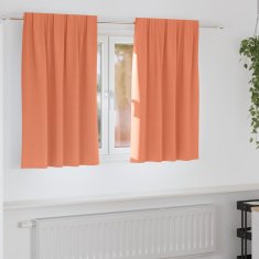 Vidaxl Zavese za zatemnitev z obroči 2 szt. Terakota 140 x 140 cm