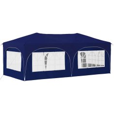 Vidaxl Zložljivi šotor za zabave 574 x 289 x 245 cm Modra