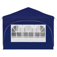 Vidaxl Zložljivi šotor za zabave 574 x 289 x 245 cm Modra