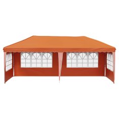 Vidaxl Zložljivi šotor za zabave 574 x 289 x 245 cm Oranžna