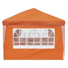 Vidaxl Zložljivi šotor za zabave 574 x 289 x 245 cm Oranžna
