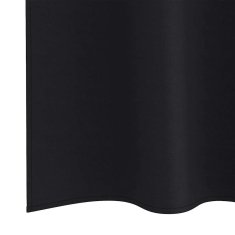 Vidaxl Zavese za zatemnitev z obroči 2 szt. Črna 175 x 140 cm Poliester