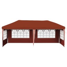 Vidaxl Zložljivi šotor za zabave 574 x 289 x 245 cm Terakota