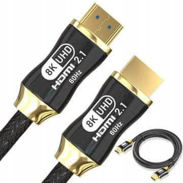 Verkgroup HDMI 2.1 video kabel ultra visoke hitrosti 8k 60hz 4k 120hz hq zlati 150cm