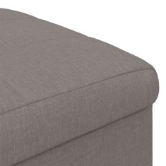 Vidaxl Ottoman s shranjevanjem Taupe 40 x 40 x 45 cm blago