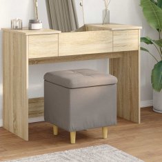 Vidaxl Ottoman s shranjevanjem Taupe 40 x 40 x 45 cm blago