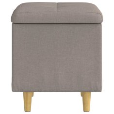Vidaxl Ottoman s shranjevanjem Taupe 40 x 40 x 45 cm blago