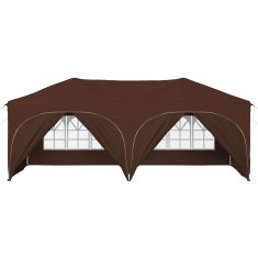 Vidaxl Zložljivi šotor za zabave 574 x 289 x 245 cm Rjava