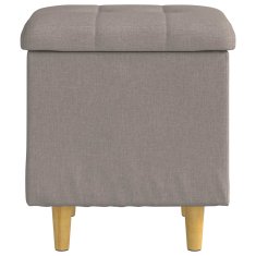 Vidaxl Ottoman s shranjevanjem Taupe 40 x 40 x 45 cm blago