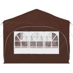 Vidaxl Zložljivi šotor za zabave 574 x 289 x 245 cm Rjava