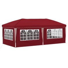 Vidaxl Zložljivi šotor za zabave 575 x 288 x 245 cm Burgundija