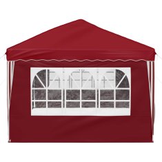 Vidaxl Zložljivi šotor za zabave 575 x 288 x 245 cm Burgundija
