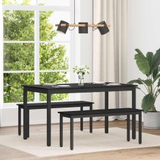 Vidaxl Jedilne mize 140 x 80 x 75 cm Inženirski les Črni hrast
