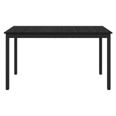 Vidaxl Jedilne mize 140 x 80 x 75 cm Inženirski les Črni hrast