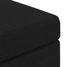 Vidaxl Stolica Črna 101 x 41 x 40 cm Tkanina in obdelano les