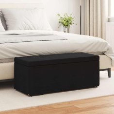 Vidaxl Stolica Črna 101 x 41 x 40 cm Tkanina in obdelano les