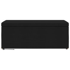 Vidaxl Stolica Črna 101 x 41 x 40 cm Tkanina in obdelano les