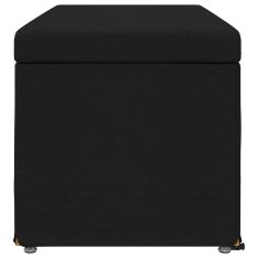 Vidaxl Stolica Črna 101 x 41 x 40 cm Tkanina in obdelano les