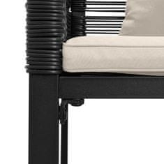Vidaxl Zunanja klop 2 -Seater 117 x 54 x 74.5 cm poli ratan