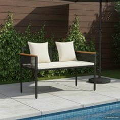 Vidaxl Zunanja klop 2 -Seater 117 x 54 x 74.5 cm poli ratan