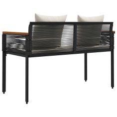Vidaxl Zunanja klop 2 -Seater 117 x 54 x 74.5 cm poli ratan