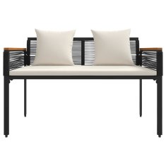 Vidaxl Zunanja klop 2 -Seater 117 x 54 x 74.5 cm poli ratan