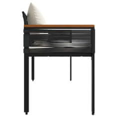 Vidaxl Zunanja klop 2 -Seater 117 x 54 x 74.5 cm poli ratan