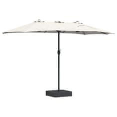 Vidaxl Vrtni dežnik Pesek in antracit 385 x 209 x 244 cm Poliester