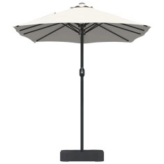 Vidaxl Vrtni dežnik Pesek in antracit 385 x 209 x 244 cm Poliester