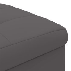 Vidaxl Ottoman s shranjevanjem Siva 40 x 40 x 45 cm Umetna koža