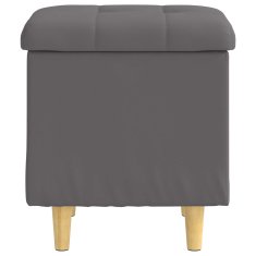 Vidaxl Ottoman s shranjevanjem Siva 40 x 40 x 45 cm Umetna koža