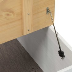 Vidaxl storage box s polico Bela 78 x 78 x 45 cm Masivno borovo les