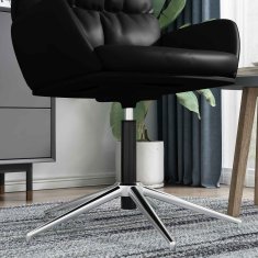 Vidaxl Plinski valj pisarniškega stola Črna 355-540 mm elezo