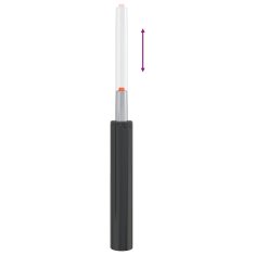 Vidaxl Plinski valj pisarniškega stola Črna 355-540 mm elezo