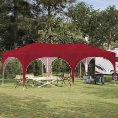 Vidaxl Zložljivi šotor za zabave 574 x 289 x 245 cm Burgundija