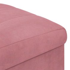 Vidaxl Ottoman s shranjevanjem Roza 40 x 40 x 45 cm Žamet