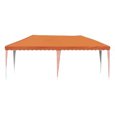 Vidaxl Zložljivi šotor za zabave 575 x 290 x 245 cm Oranžna