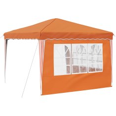 Vidaxl Zložljivi šotor za zabave 288 x 288 x 245 cm Oranžna
