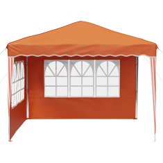 Vidaxl Zložljivi šotor za zabave 288 x 288 x 245 cm Oranžna