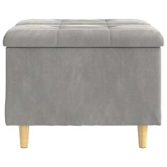 Vidaxl Ottoman s shranjevanjem Svetlo siva 60 x 60 x 45 cm Žamet