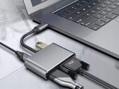 Verkgroup Adapter USB-C na HDMI 4K VGA hub USB 3.0 USB-C napajalnik