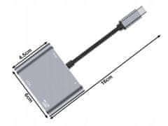 Verkgroup Adapter USB-C na HDMI 4K VGA hub USB 3.0 USB-C napajalnik