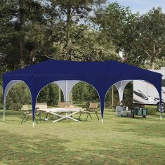 Vidaxl Zložljivi šotor za zabave 574 x 289 x 245 cm Modra
